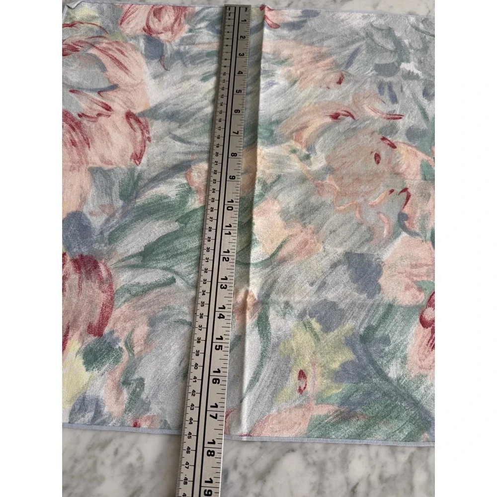 Vintage Impressionist Floral Napkins Set of 5 Watercolor Pastel Table Linens